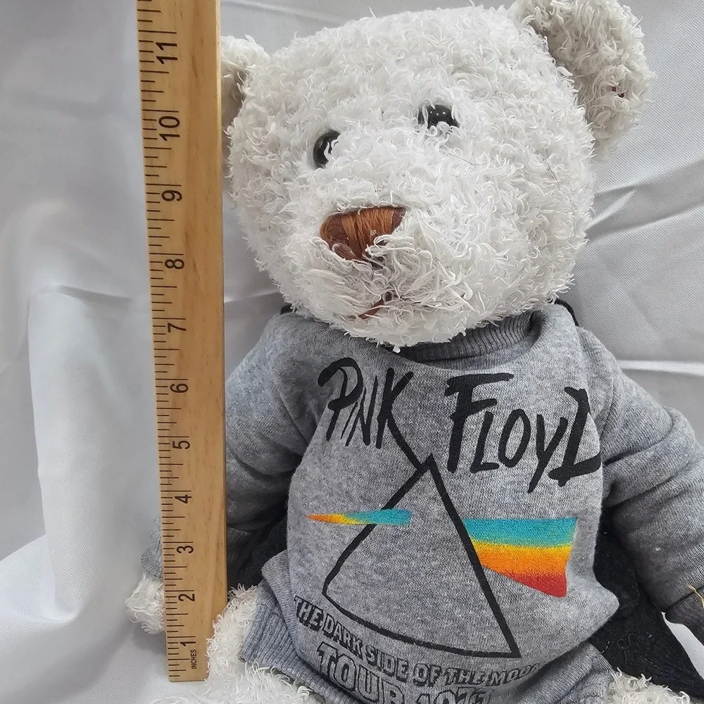 Dan Dee Pink Floyd Dark‎ Side of the Moon Tour 1973 White Teddy Bear Plush Toy